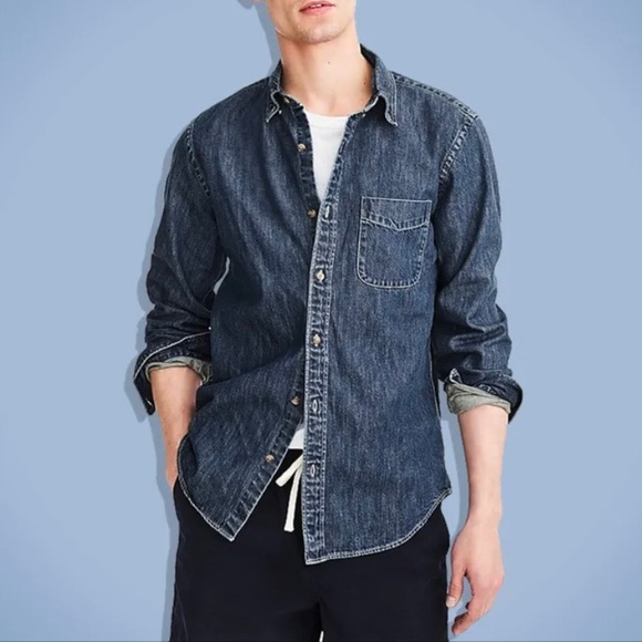 J Crew Midweight Denim Shirt